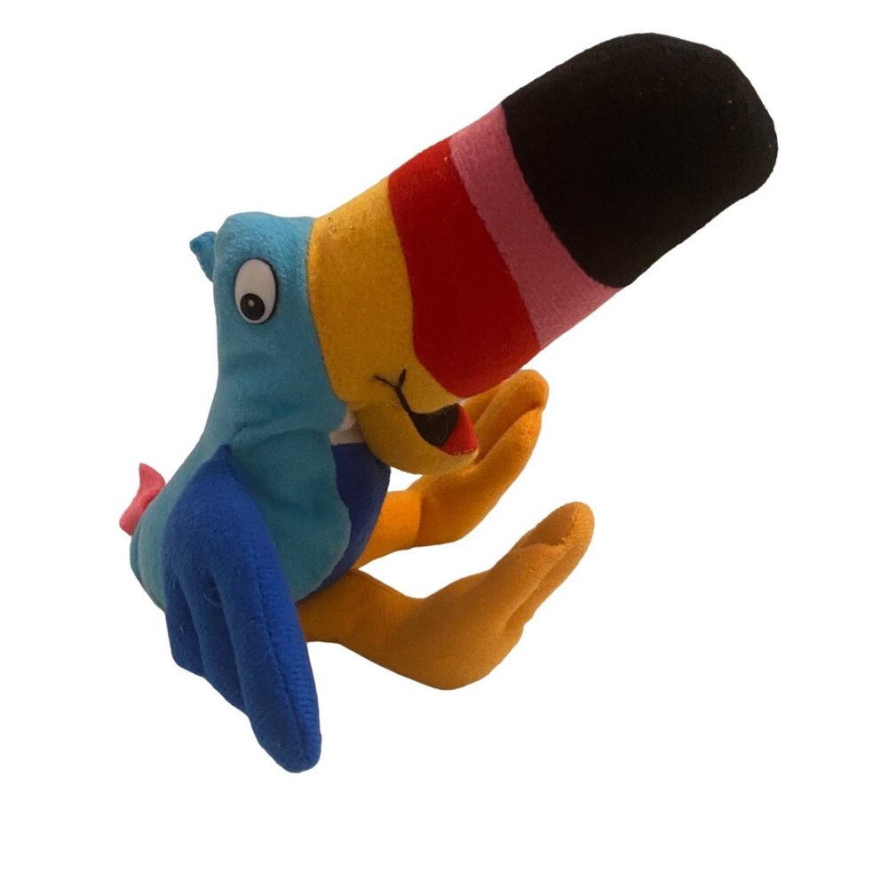 Vtg 1997 Kelloggs Toucan Sam Plush Stuffed Animal 6” Sitting Cereal‎ Mascot